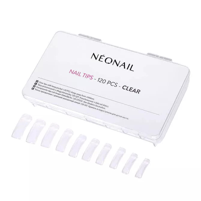 Clear Tips 120 pcs with Long Pocket NEONAIL