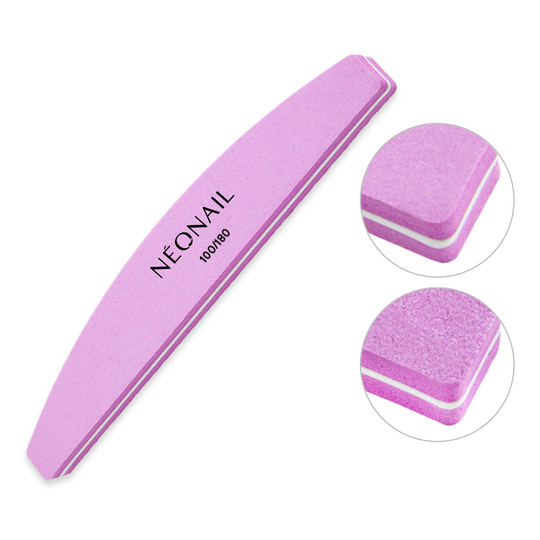 Neonail Pink Buffer Trapez Curved 100/180
