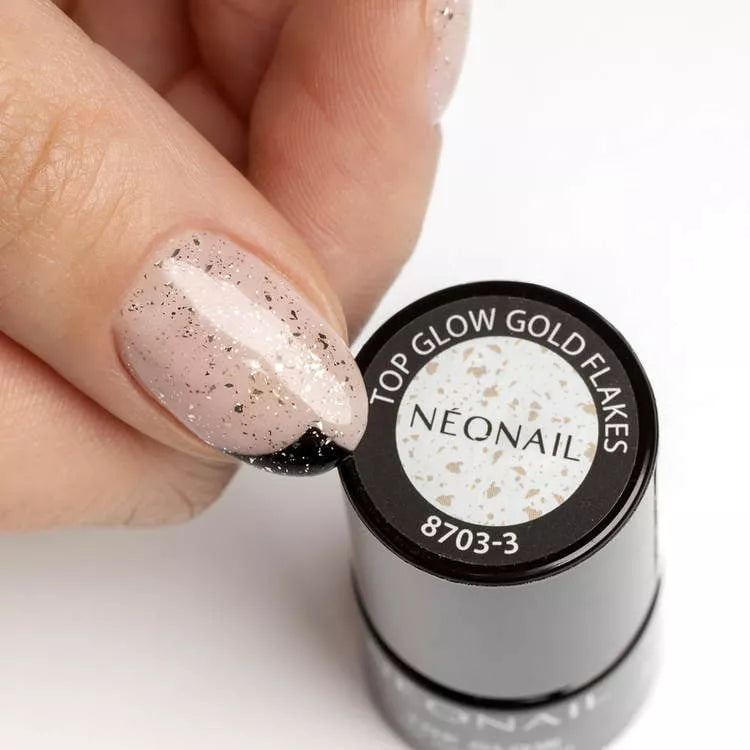 UV GEL POLISH 7.2 ml - Top Glow Gold Flakes