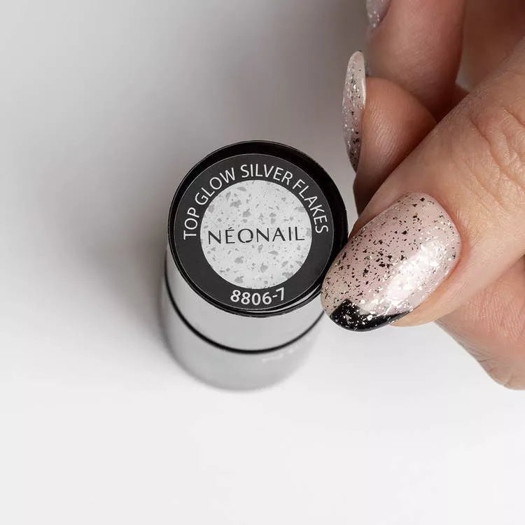 UV GEL POLISH 7.2 ml - Top Glow Silver Flakes