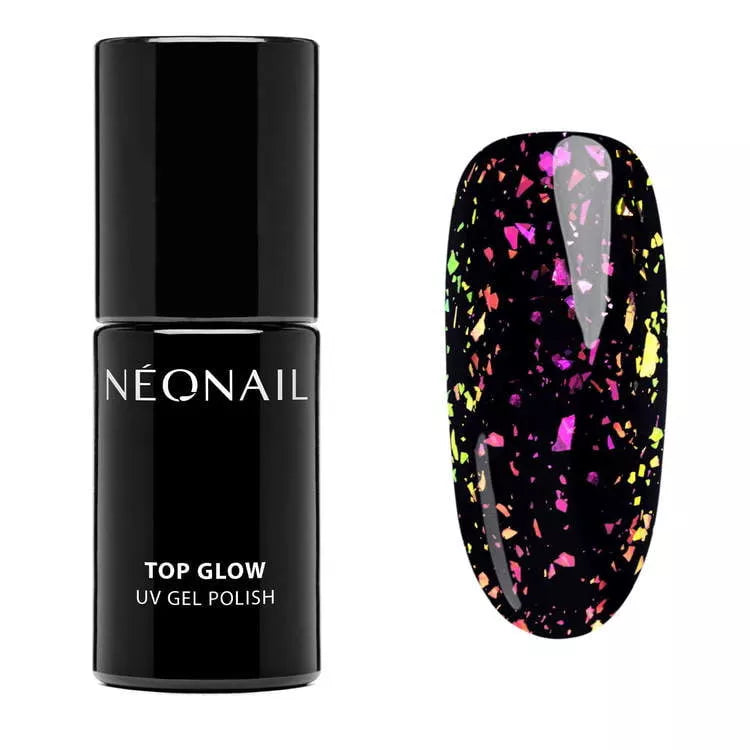 UV GEL POLISH 7.2 ml - Top Glow Rose Aurora Flakes