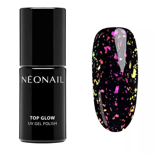 UV GEL POLISH 7.2 ml - Top Glow Rose Aurora Flakes